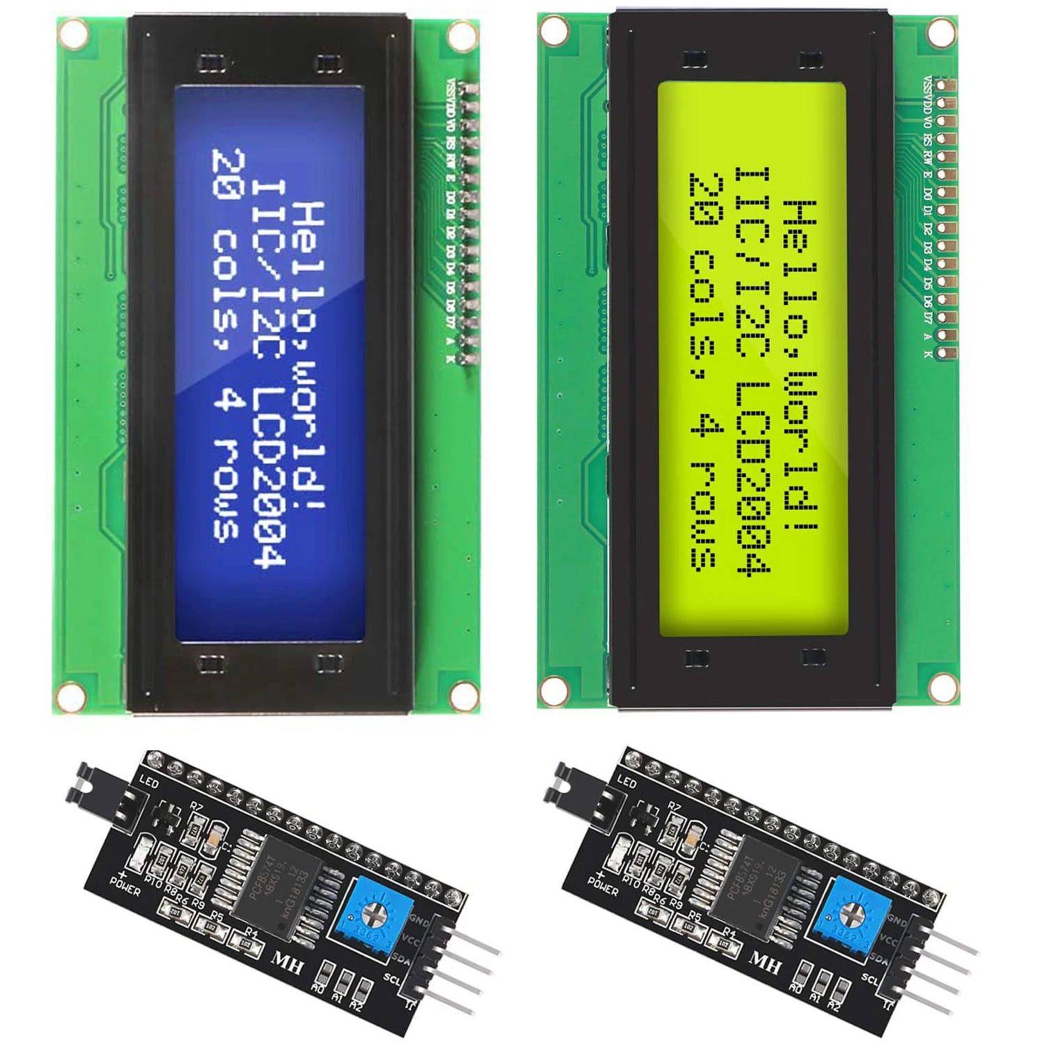 

LCD2004 IIC/I2C LCD Display Monitor 2004 20X4 5V Character Blue/Green Backlight Screen LCD 2004 IIC I2C for Arduino