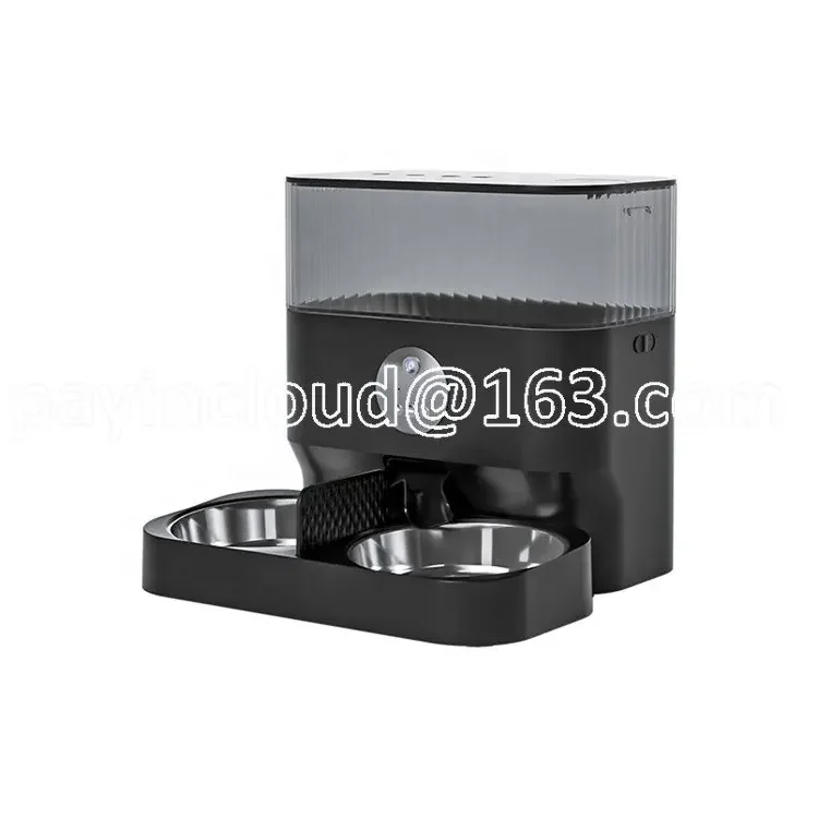 4.5l a36 wifi automatic smart pet feeder camera with large two trays way and double splitter bowls for 2 pets