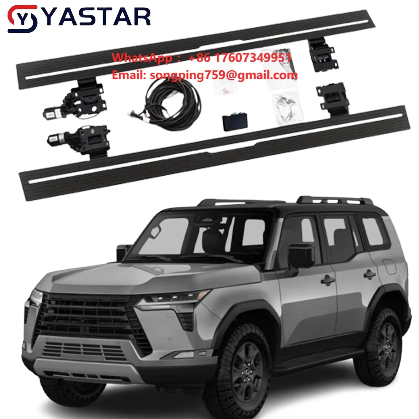 Newest Model Electric Side Steps Automatic Foot Step  Running Board Aluminum for Lexus GX550h with Skirts 2025