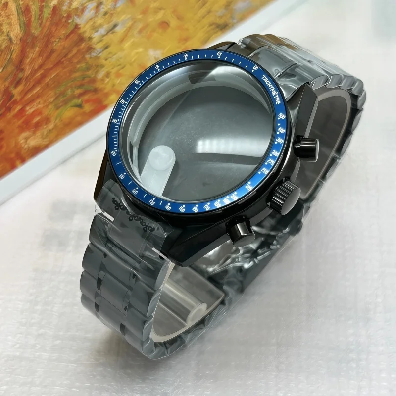 39.7mm Speedmaster Watch Case 20mm Strap Fit VK63 VK64 Movement 32.5mm Dial Watch Hands Gold/Rose Gold/Black/Watch Repair Parts image 3