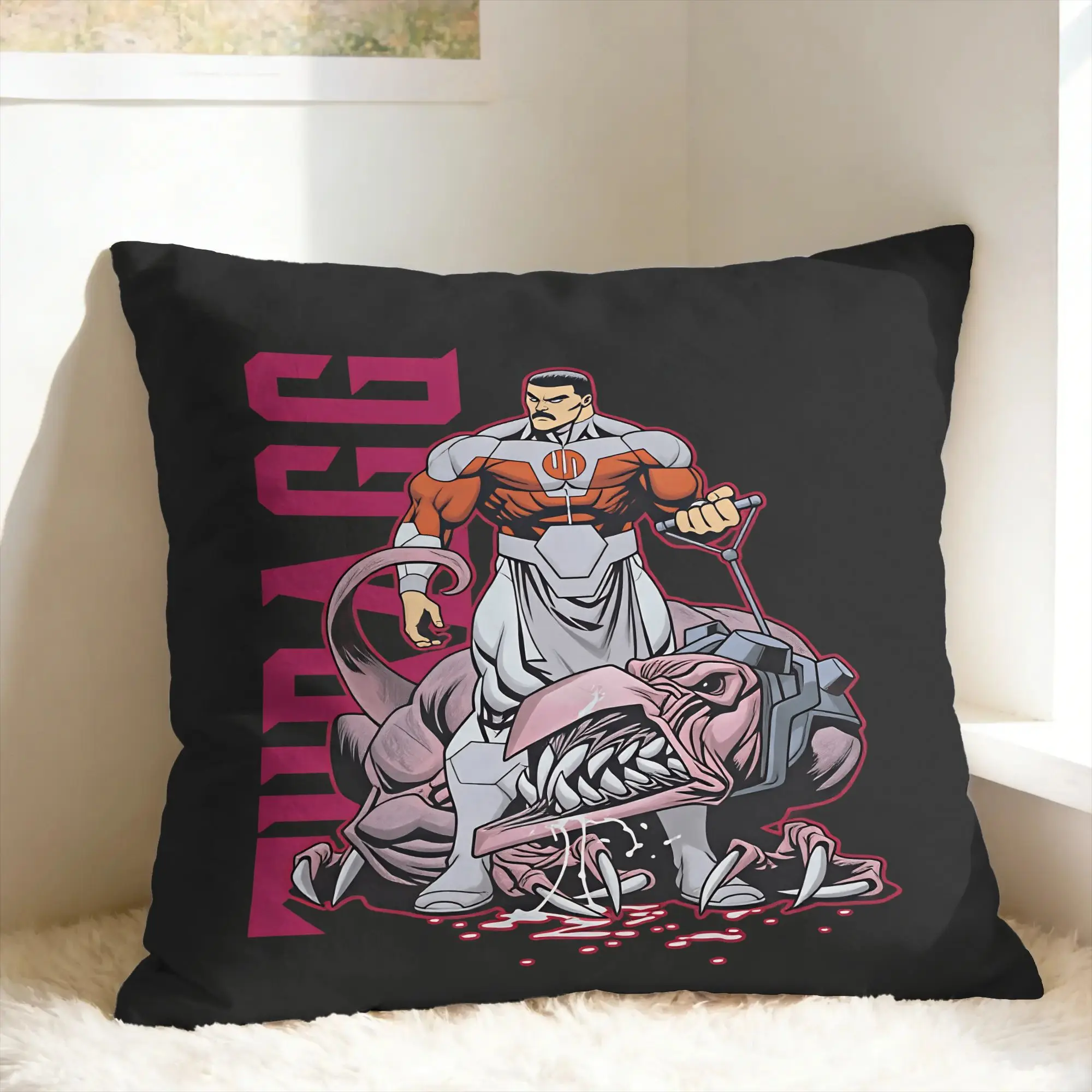 Battle Beast I-Invincible Comic Thragg Pillowcases  Cute Funny Pillow Case For Living Room Sofa Comfy Pillow Cover