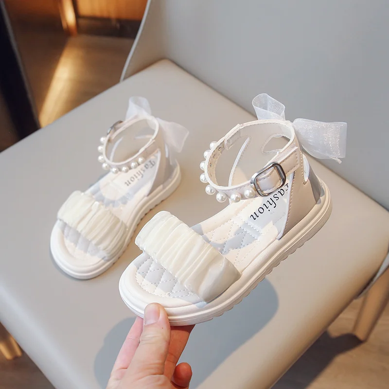 

Beautiful Casual SoftBaby Girls Elegant Kids Comfortable Sports Hollow Daily Summer Beaded Sandals Breathable Cartoon Students