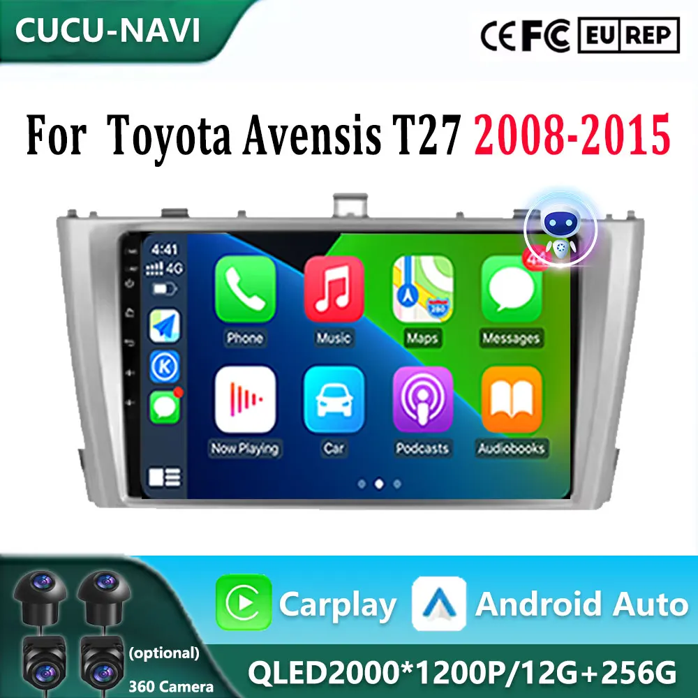 

4G Carplay Android OS Auto multimedia For Toyota Avensis T27 2008-2015 Autoradio GPS navi Stereo 7862 car intelligent systems