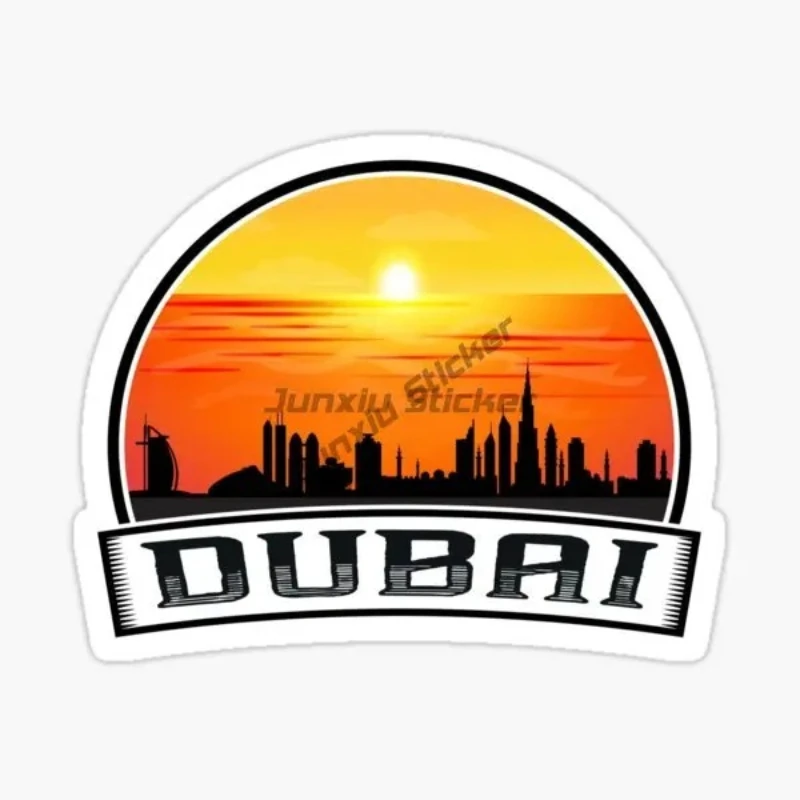 

Dubai UAE Sailing Ship Car Sticker UAE Alloy Burj Khalifa Scenic Area Decorate Decal