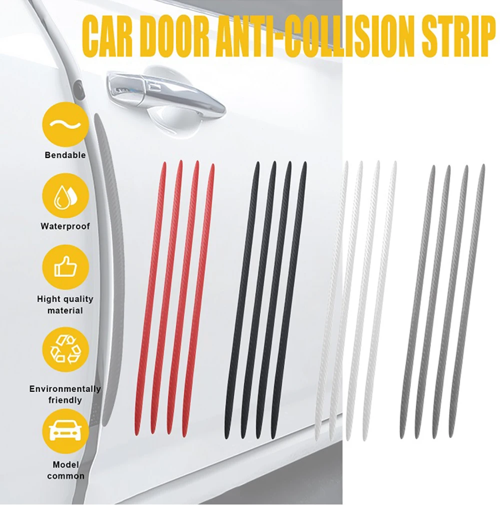 

Car Door Anti-collision Strip Universal Auto Door Guard Protective Strips Protector Car-styling Anti-scratch Door Stickers