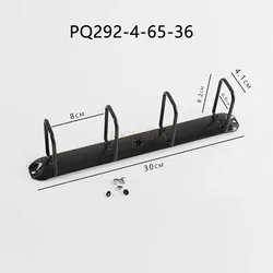 Customized black binder with baking paint, hand account circular clip, hardware stationery clip, square clip