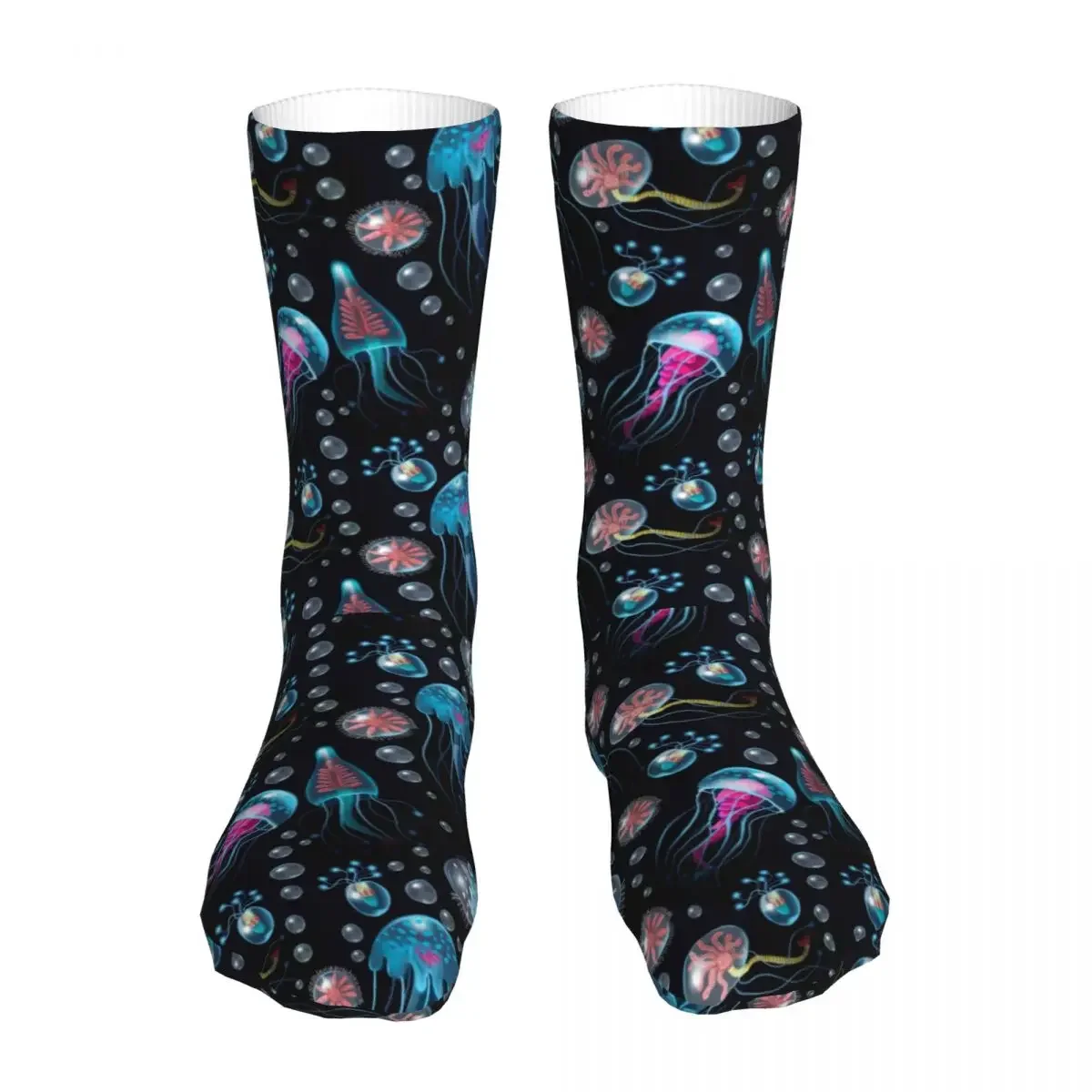 Jellyfish Corals And Seaweed Socks Men's Women's Polyester Fashion Socks Novelty Spring Summer Autumn Winter Socks Gift