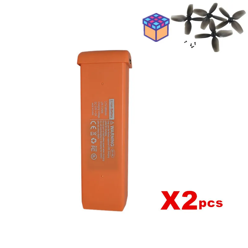 Originele 3.7V S156 Drone Batterij 1800mAh Lipo oplaadbare Batterij heeft Oranje en grijze twee kleuren batterij Gift propeller