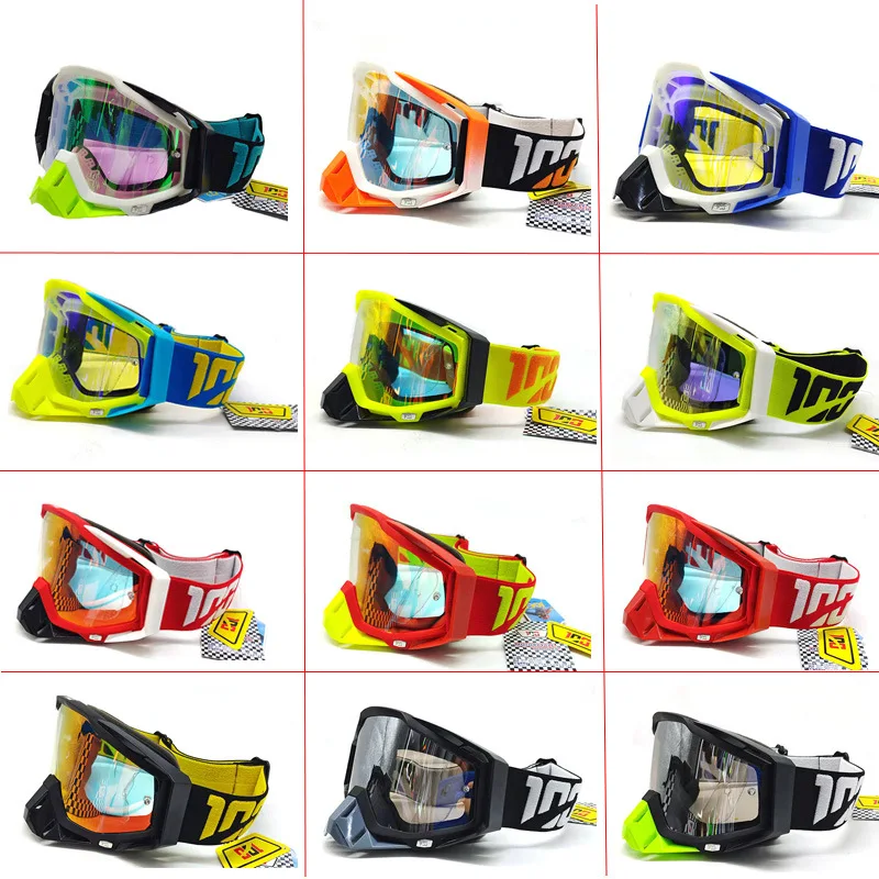 Occhiali da moto da uomo Dirt Bike MX Occhiali antiappannamento Lenti HD Motocross Enduro Occhiali da sole Occhiali da sci antivento Commercio all'ingrosso della fabbrica