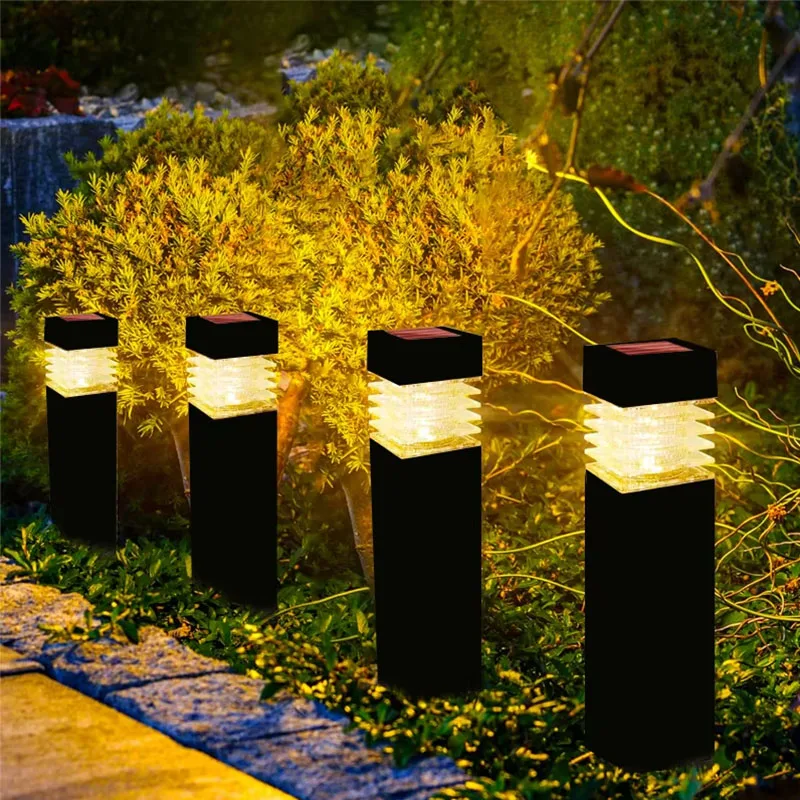 

Solar Powered Decorative Stakes Garden Lawn Light Intelligent Waterproof Sun-resistant Square Lawn Stair Lamp for Garden