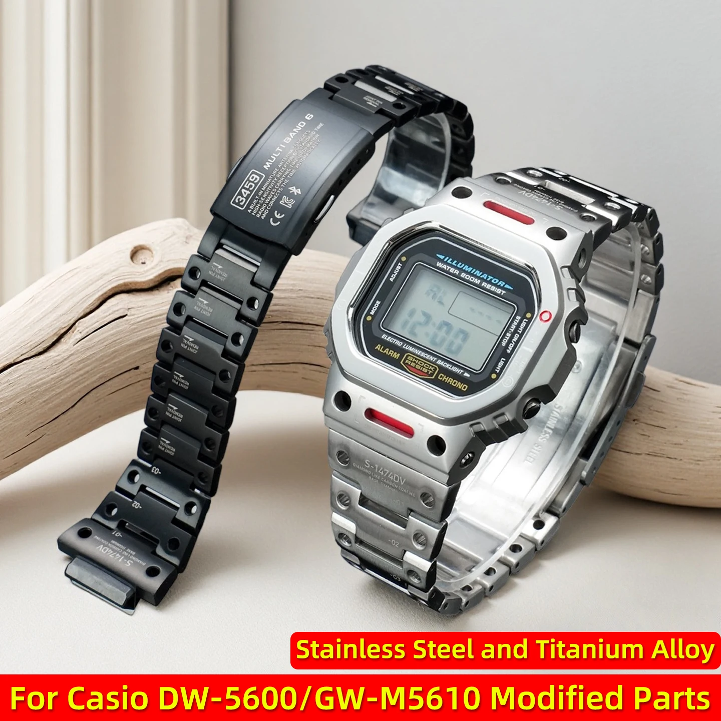 Casio Watch G-Shock Dw-5600 - Mecha Style Modified Watch Case Strap