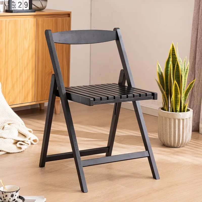 

%a Modern Solid Wood Lightweight Folding Chair Indoor Dining Chair Portable and Durable