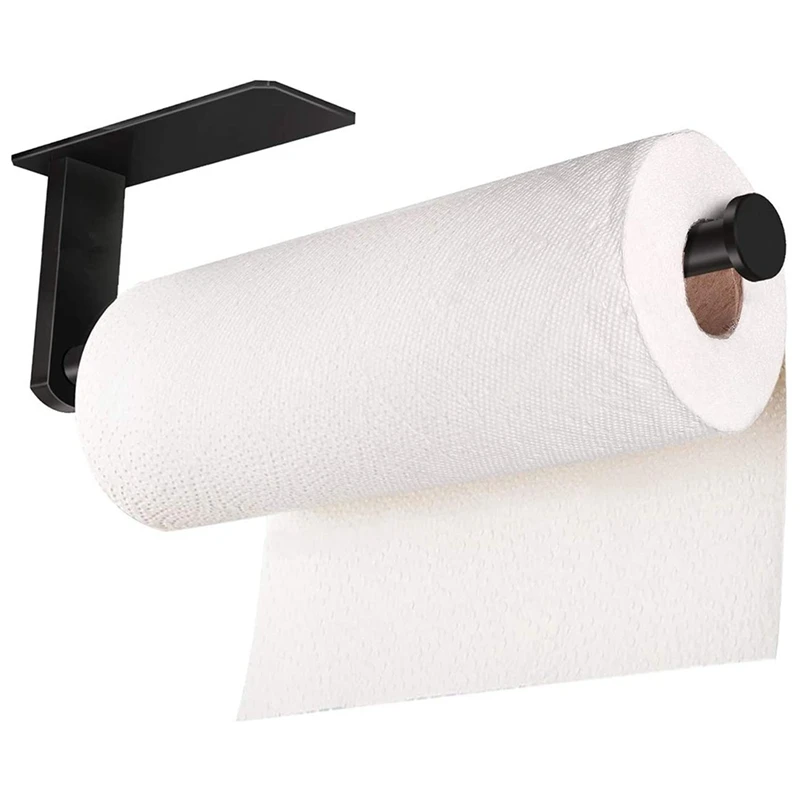 Paper Towel Holder, Stainless Steel Large Rolls Paper Towel Rack Long Tissue Roll Dispenser Hanger For Parlour Bathroom