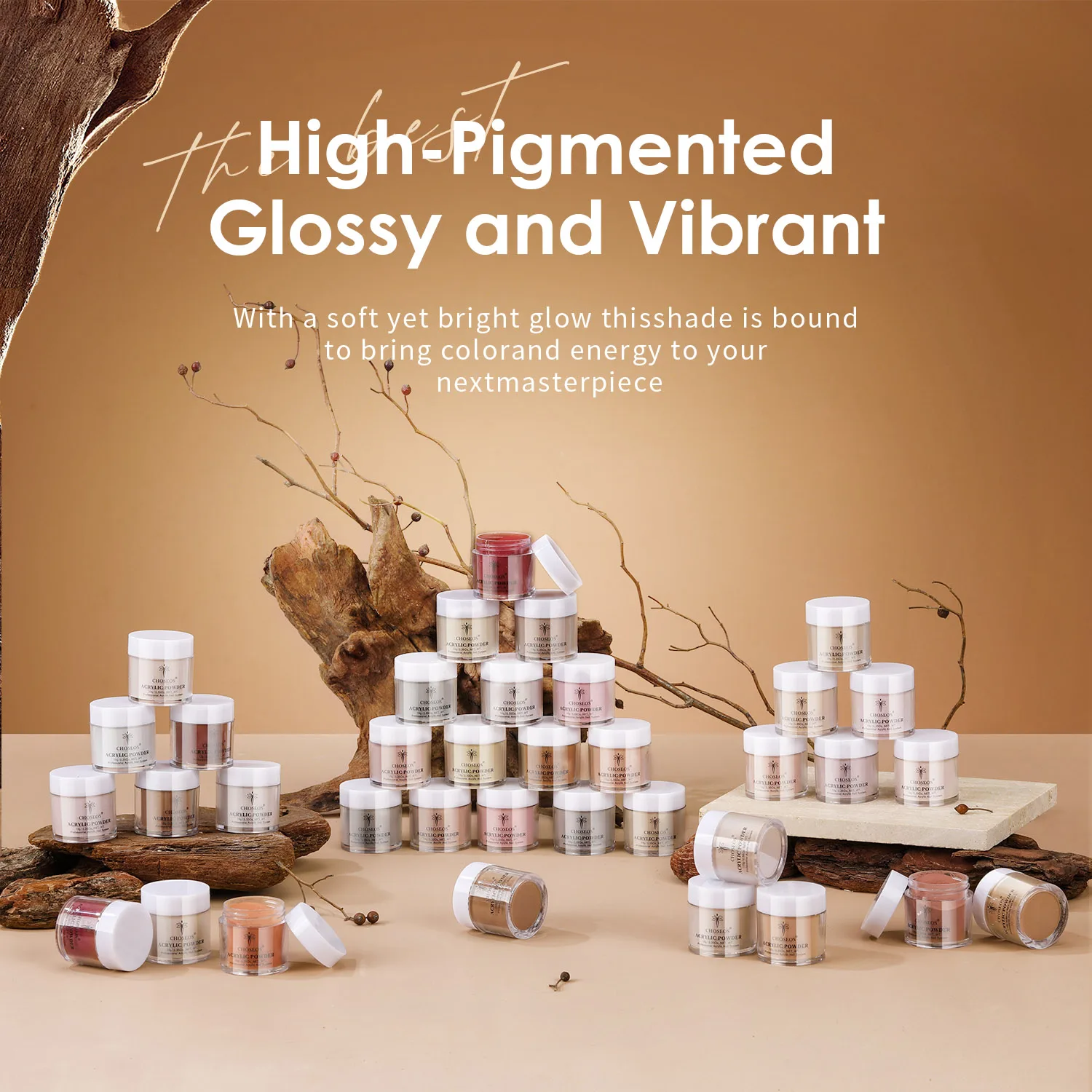 Conjunto de pó acrílico para unhas de 36 cores, escultura de extensão francesa, sem necessidade de cura leve, ideal para iniciantes e salões, presente exclusivo