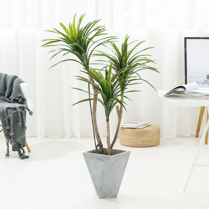 Simulation Millennium Iron Meat Plant Fake Trees Indoor Window Dracaena Decoration Office Floor Home Greenery Flowers