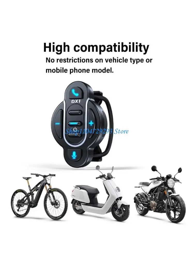 Motorcycle Bluetooth-compatible Handlebars Switches Music Controls Universal Weatherproof Riding Device