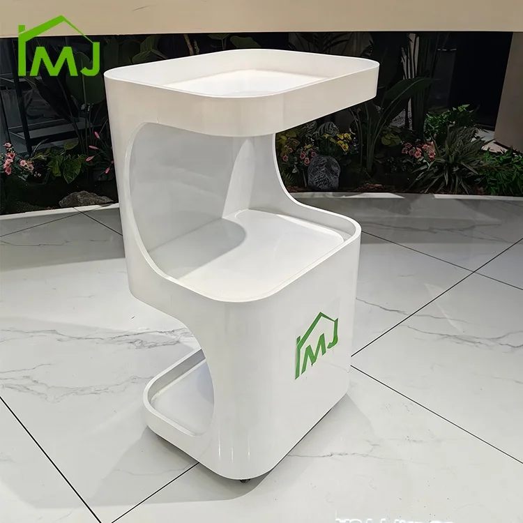 

Modern Barber Hairdressing Rolling Nail Salon Storage Makeup Tool Trolley