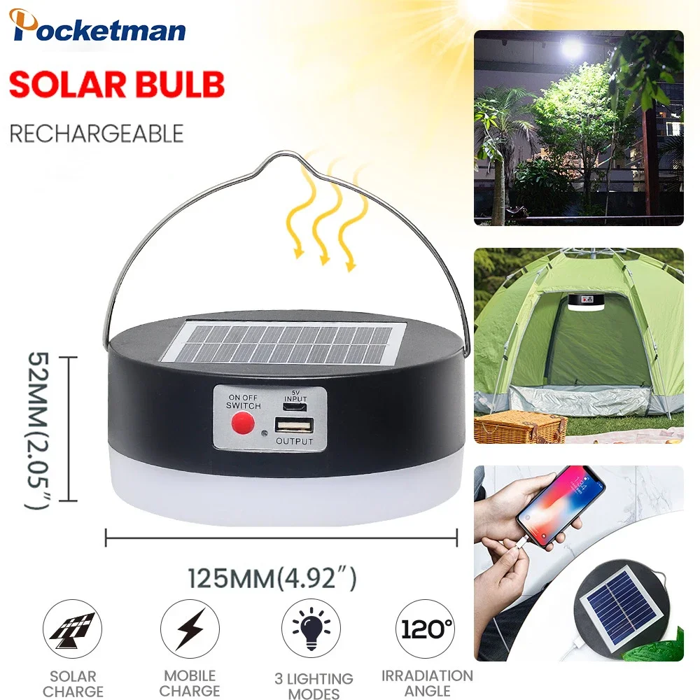 

Solar Camping Light 45 LED Super Bright Outdoor Hanging Lights USB Rechargeable Tent Light Night Emergency Light Solar Light