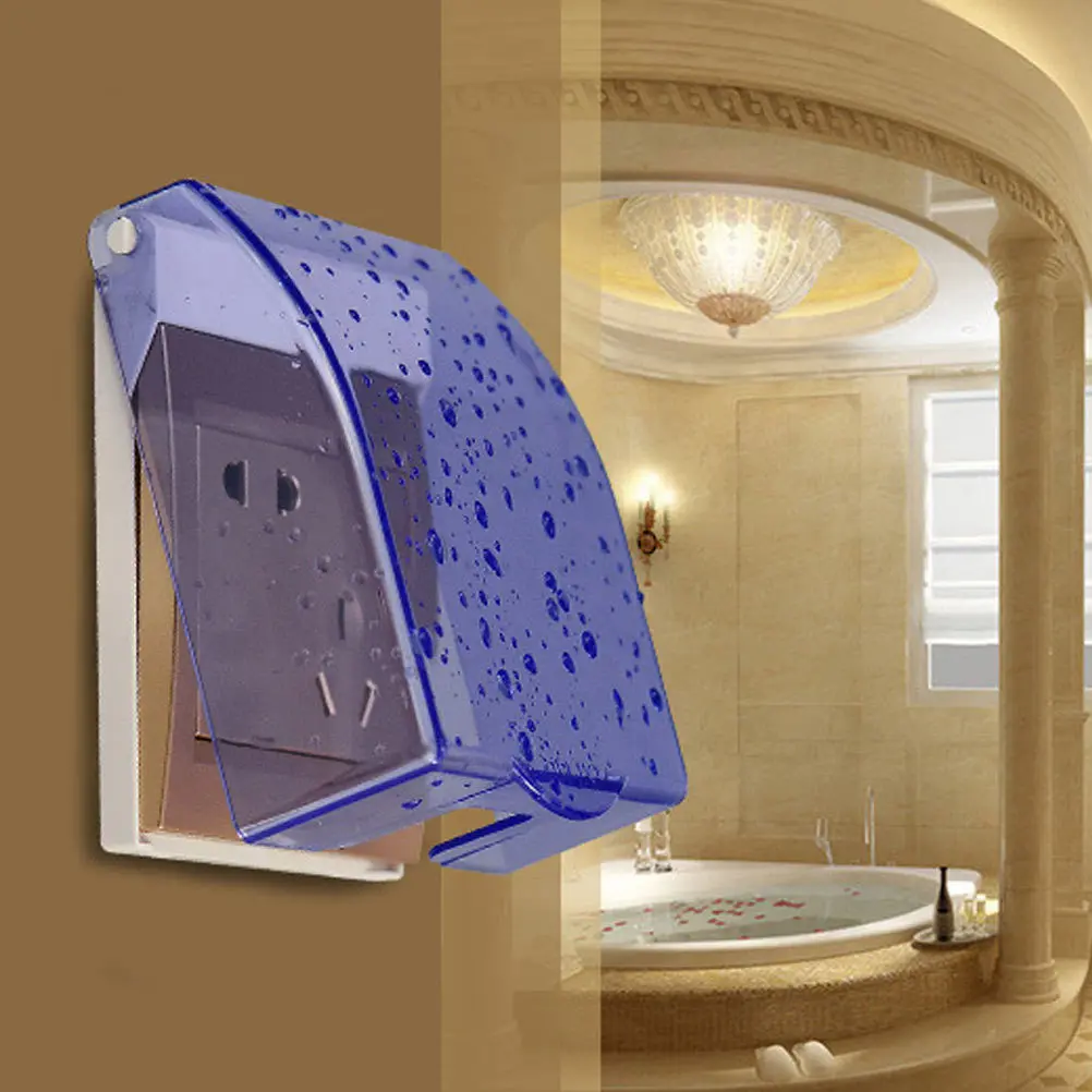 

2 шт. водонепроницаемая крышка розетки пластиковая защита переключателя брызгозащищенная защита от влаги для кухни, ванной комнаты, гостиной