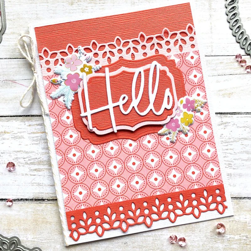 2019 matryce do cięcia metalu ramka etykiety zestaw Die Scrapbooking wytłaczania papieru Craft Album karty cios wykrojnik artystyczny die