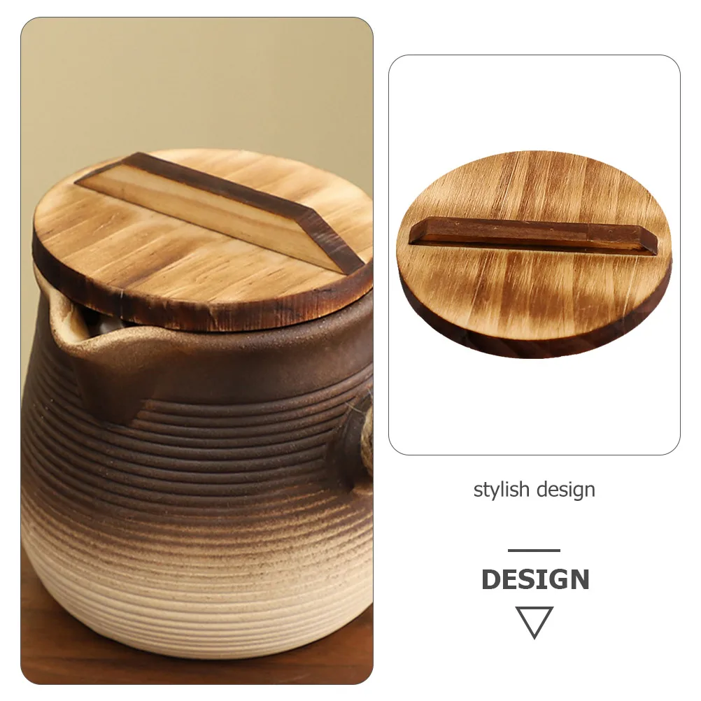 

Wooden-covered Teapot Replaceable Lid for Toaster Retro Kettle Lids Replacement Make
