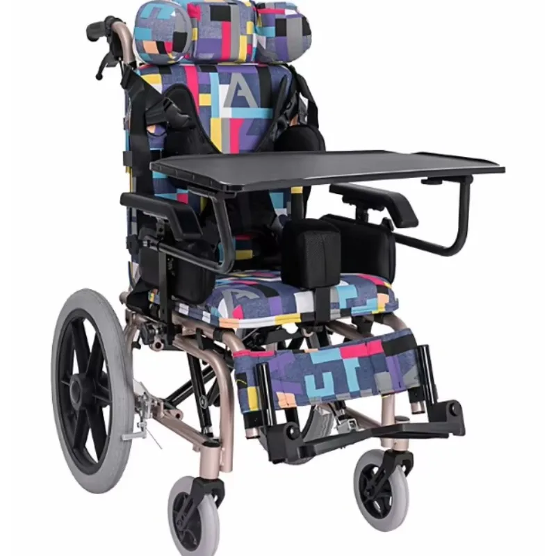 Children Cerebral Palsy Wheelchair High Backrest Folding Adjustable Seat Depth/Width/Angle Rehabilitation