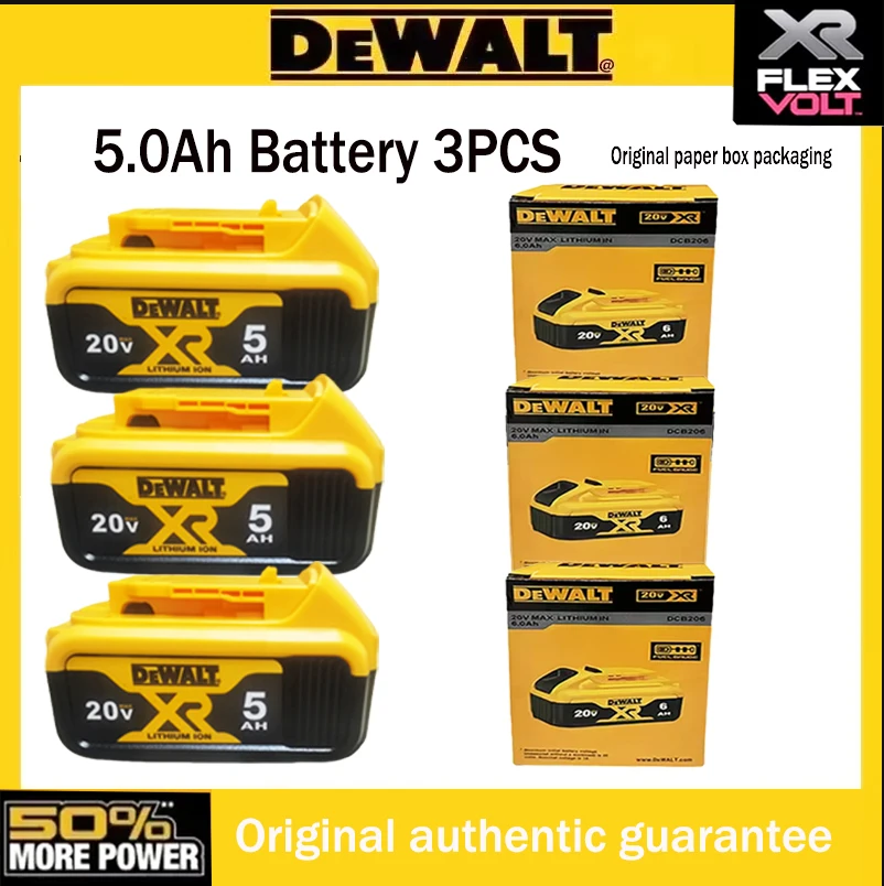 

NEW100% genuine Dewalt rechargeable lithium-ion battery 20V 6AH, charger, ultra long battery life, high rate working time longer