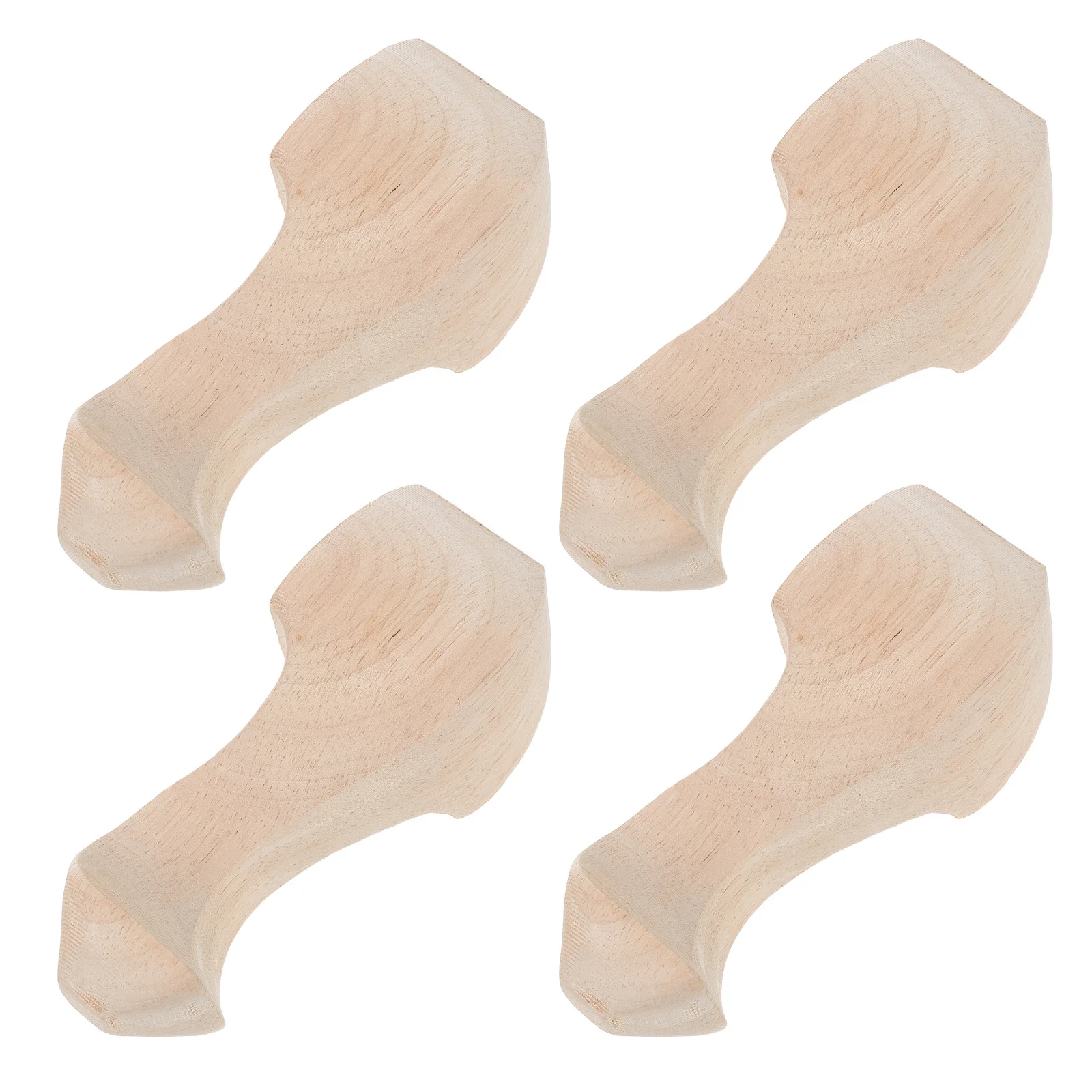 

4Pcs Solid Wood Carved Furniture Legs European Style Wooden Table Legs Set for DIY Home Decor Cabinet Sofa Chair Renovation
