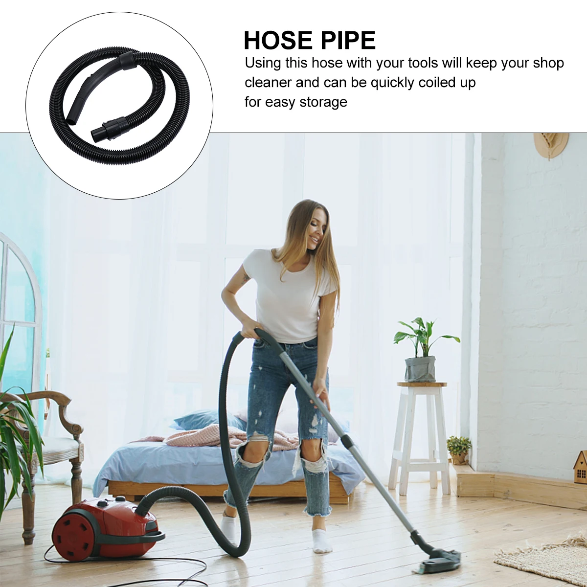 

EVA Flexible Collection Hose for Power Tools Vacuum Cleaner Accessory Black Tube Long Extension Hose Pipe Pipe