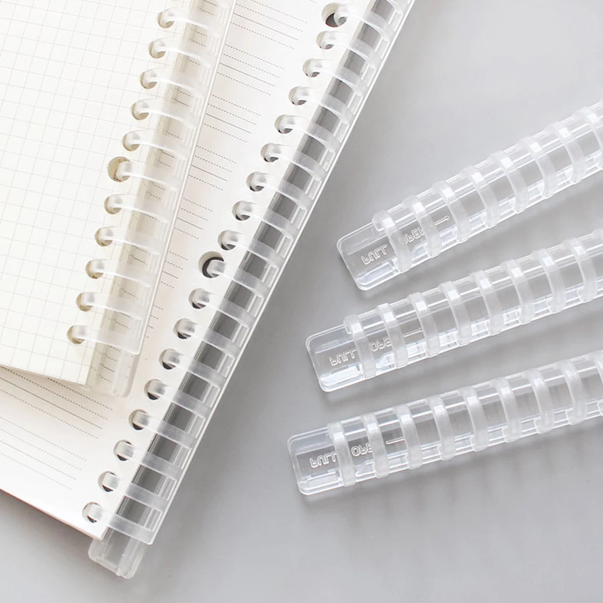 

10 PCS Sliding Binder Push and Pull Loose-Leaf Push-pull File Holder Spiral Rings