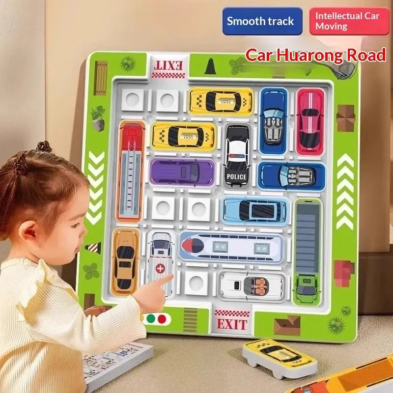 1 Set Parking Lot With Moving Vehicles And Maze Toys Children's Educational Puzzle Game For Logical Thinking And Concentration