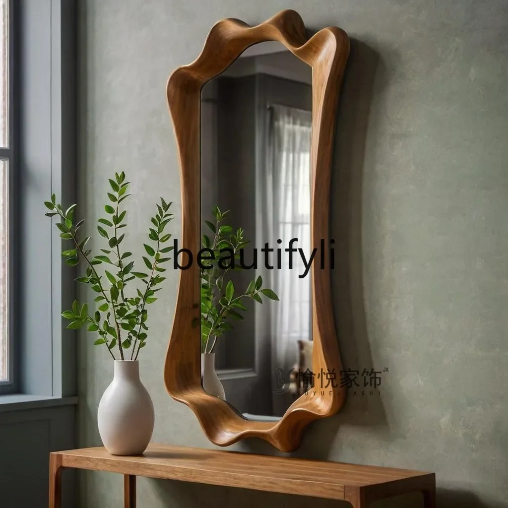 

ss25 French wall-mounted full-length mirror wall-mounted home entrance living room full-length mirror retro fitting mirror