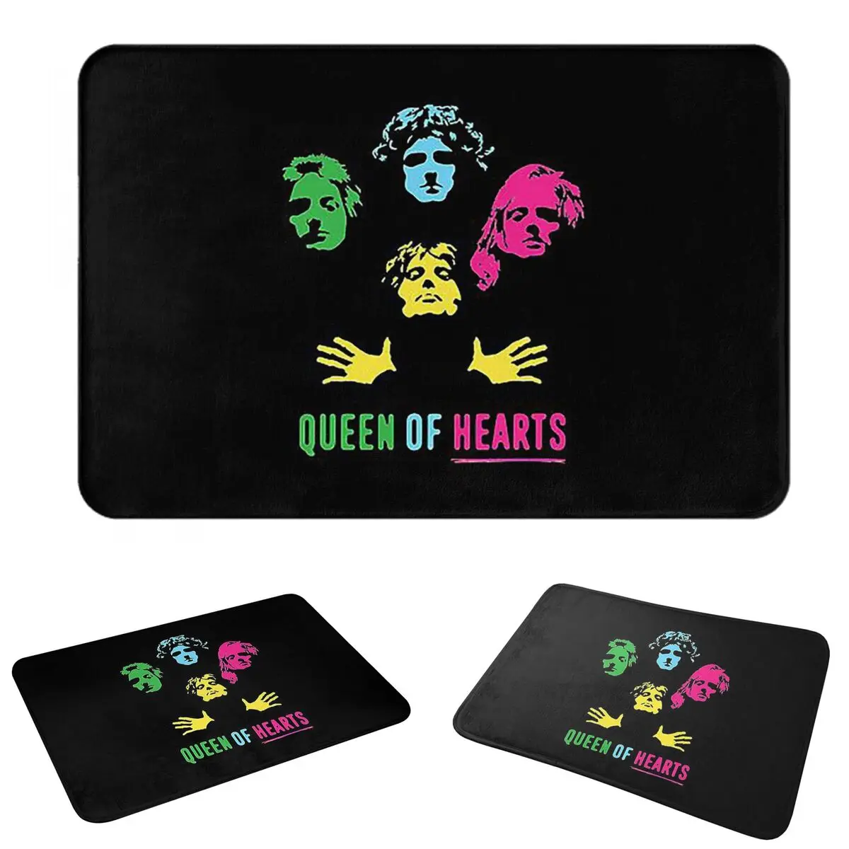 Queen Of Hearts Freddie Mercury Non-slip Doormat Floor Mat Antiwear Carpet Rug for Kitchen Entrance Home Bathroom Footpad Mats
