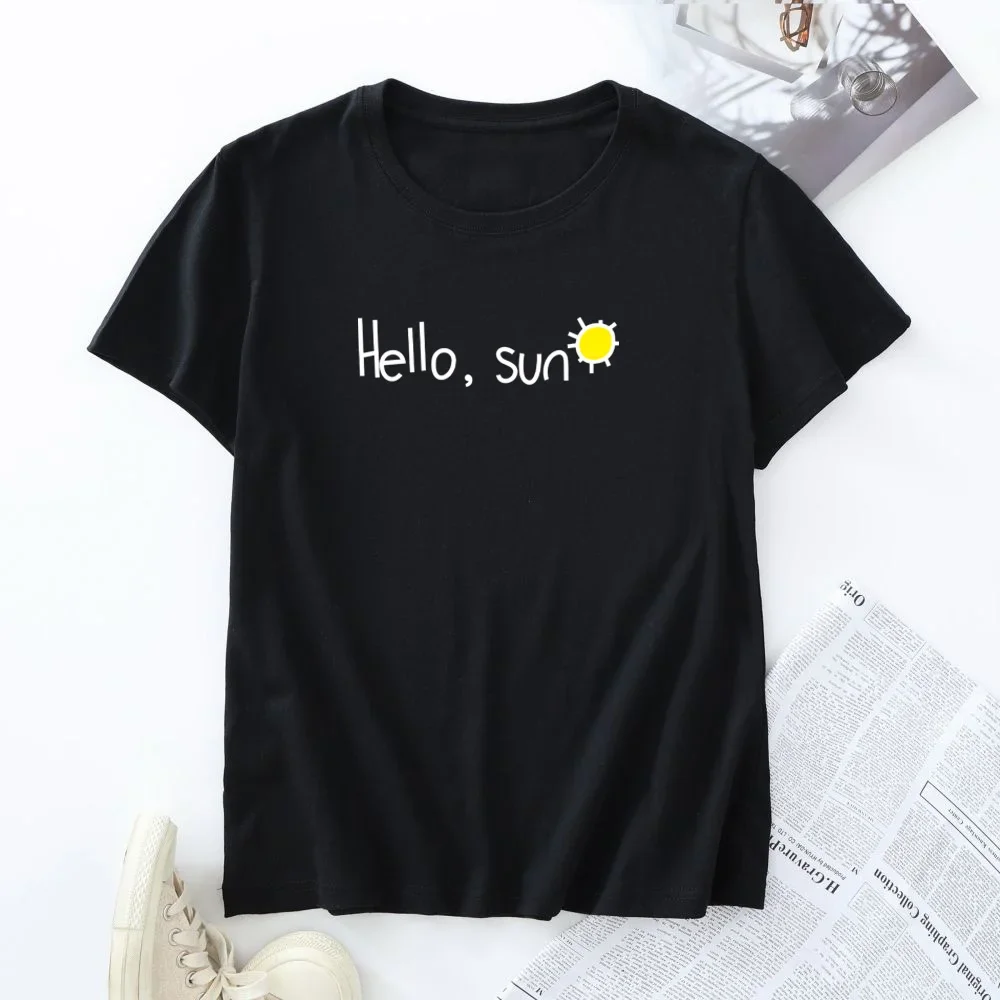 100% Cotton T-shirt Plus Size Women Tops Summer Short Sleeve Tees Woman Clothing Women's Tshirt New Graphic T Shirts