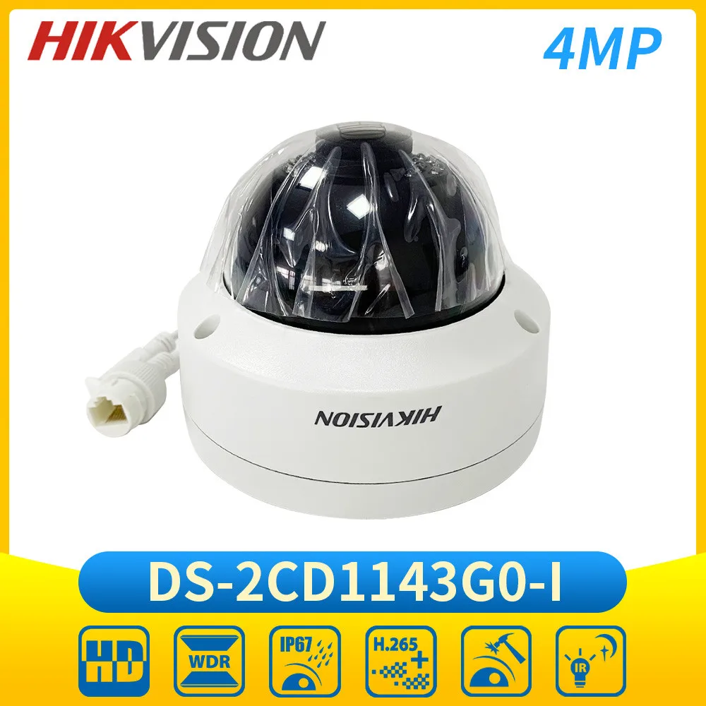 Hik DS-2CD1143G0-I 4MP CCTV Camera POE Dome Video Surveillance Security Protection  30m IR 2.8mm Motion Detection IP67 IK10