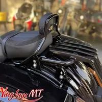 Motorcycle Mini Detachable Backrest Sissy Bar Luggage Rack For Harley Touring Road King Street Glide Road Glide CVO FLHX 14-24