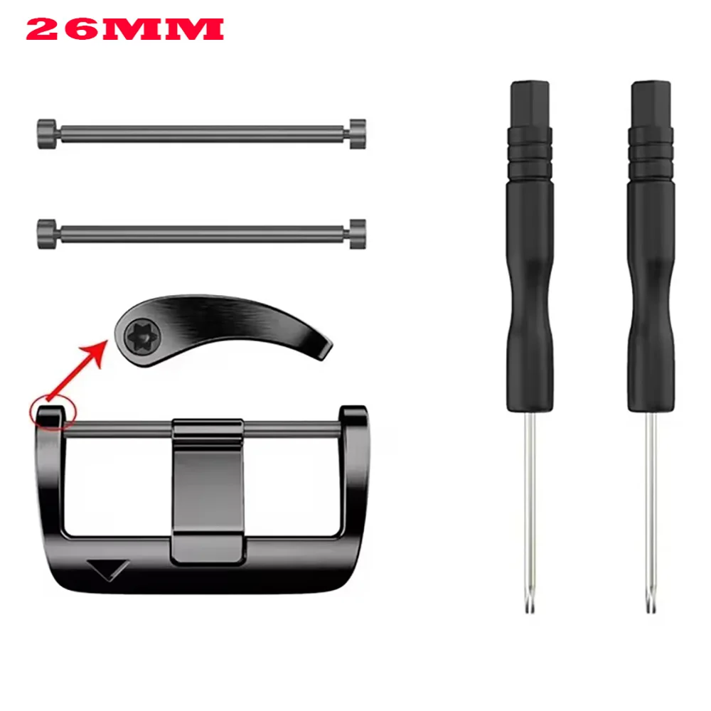 26mm Quick Release Stainless Steel Screw Fastener For Garmin Fenix 7X 6X 5X /3 HR MK1 MK2 Watch With Easy Fit Buckle Connector