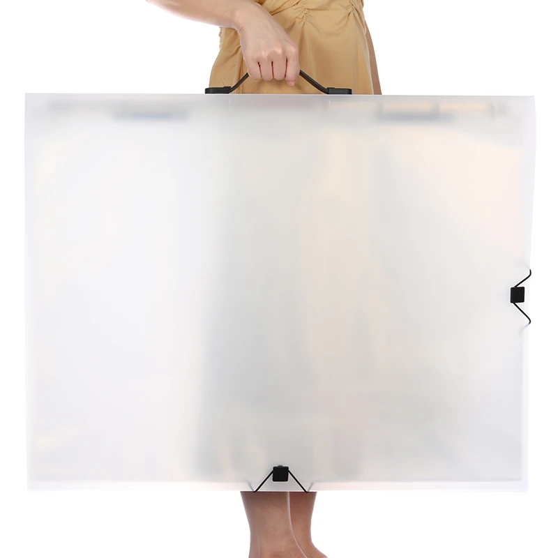 

Oversized Poster Folder Binder Portable Loose-Leaf Collection with Clear Insert Pockets Multi-Layer Organizer Portfolio