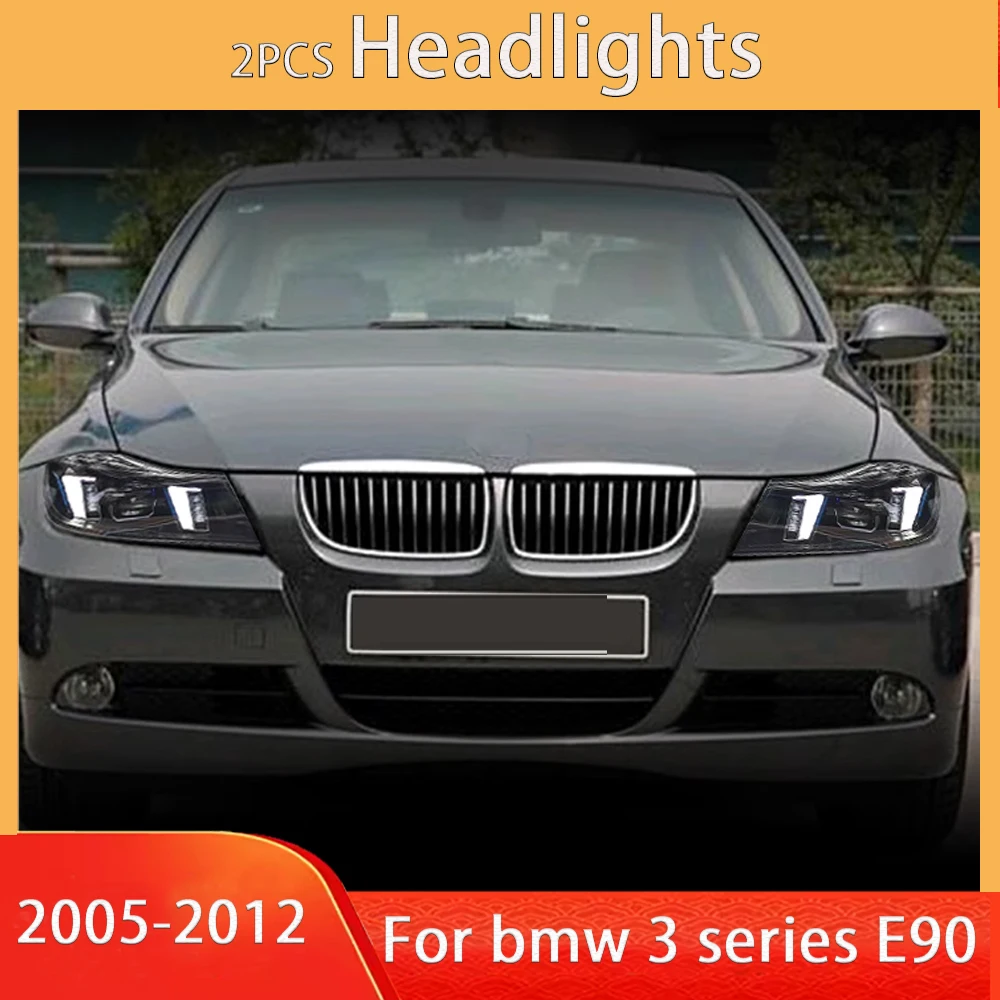 

Для BMW 3 серии E90 2005-2012 Фара со змеиными глазами для 320i 330i Plug & Play Передний свет Желтый или белый DRL Светодиодные фары