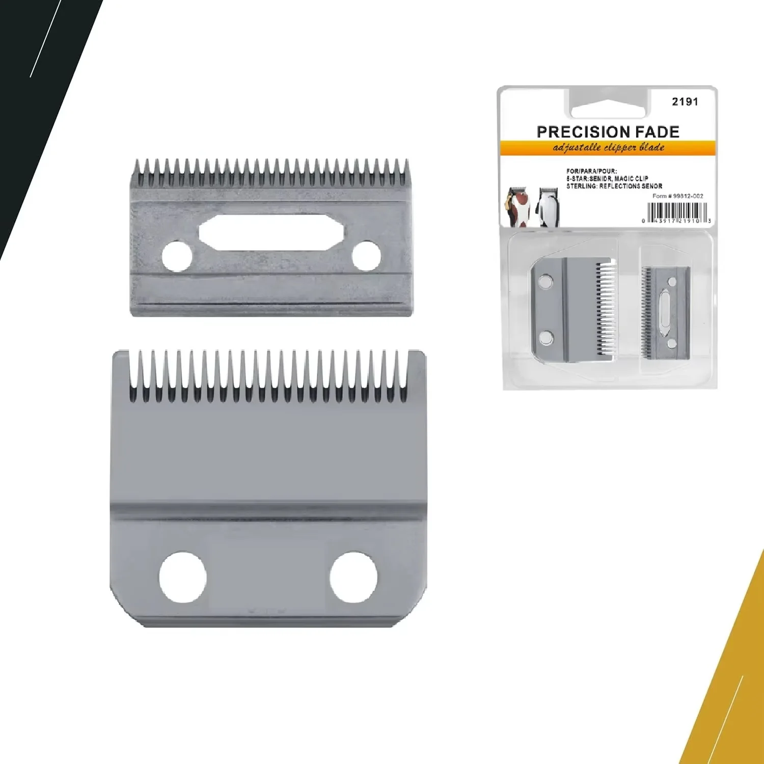 Replacement 2191 Blade Fit For Wahl Hair Clipper 5 Star Senior， Magic Clip，Sterling Reflections Senior，Super taper，Pro Basic