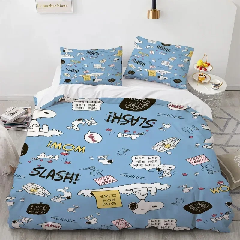 Snoopys de dibujos animados, gran oferta, funda nórdica, juego de cama de Feliz Navidad, tamaño Queen King, tamaño completo para vacaciones, dormitorio, adolescentes, regalos para mujeres