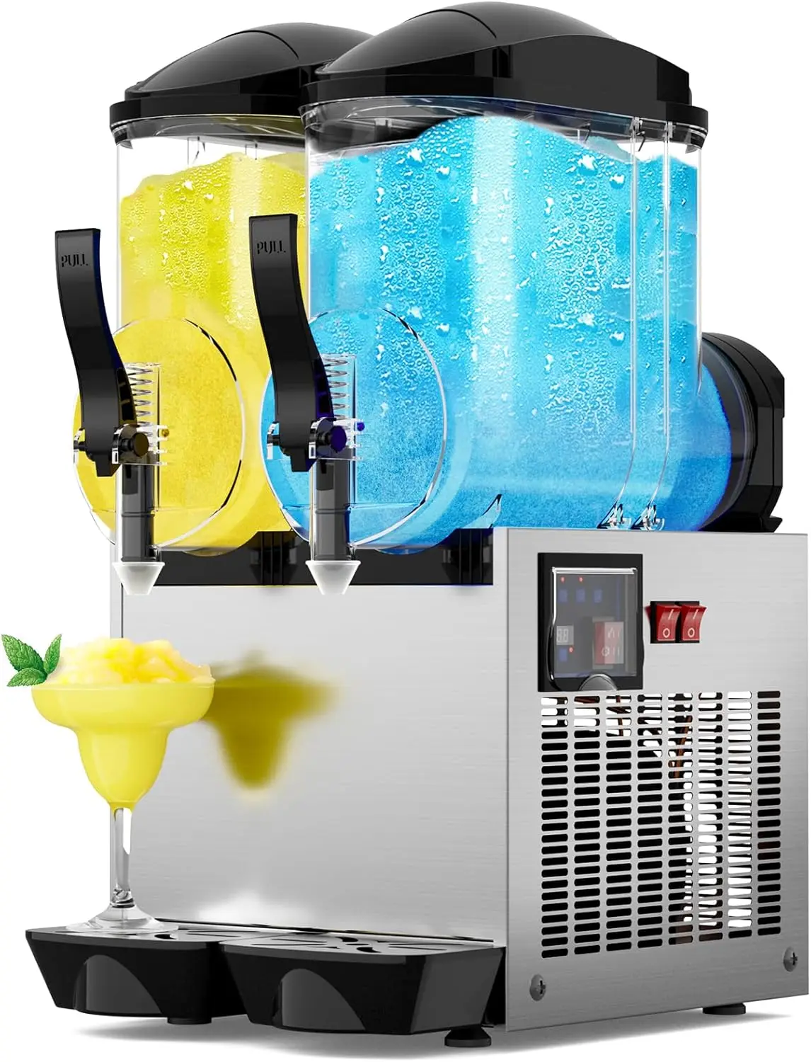 

30L 8 Gal Commercial Margarita & Slushy Machine,1100W 110V Frozen Drink Maker Smoothie Machine for Bar