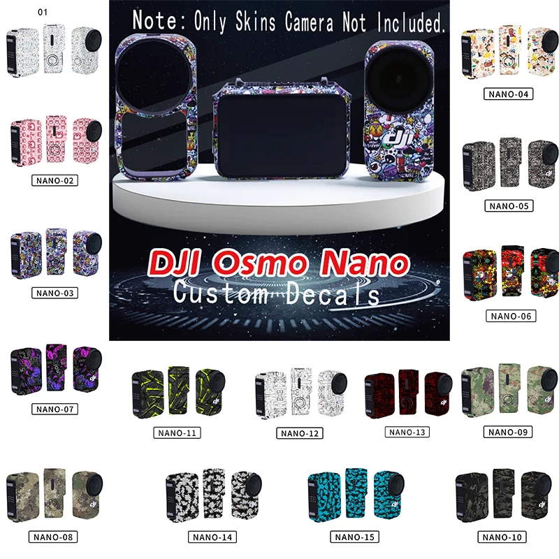 For DJI Osmo Nano All-inclusive Protective Film With Graffiti Personalized Anti-scratch And Non-stick Coating Protection Film Ki