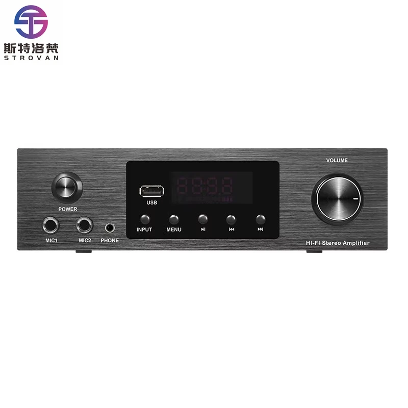 Mini Size RMS 200W  2.0 Professional BT  HiFi Stereo Power Class D Amplifier AV-280HD