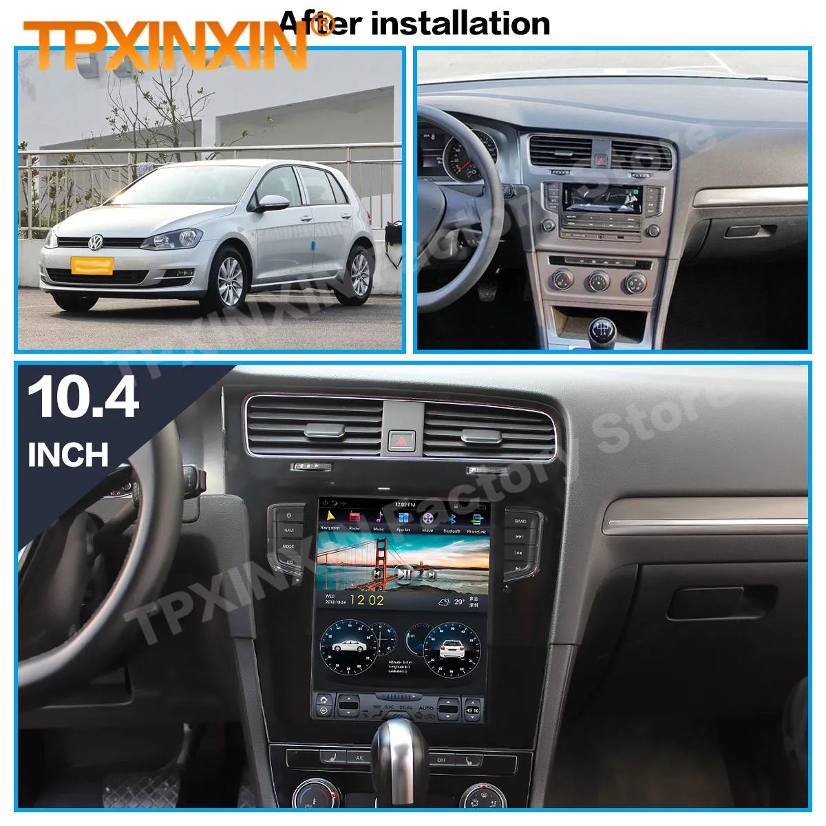 8+256GB Android 11 Tesl- Screen Radio Receiver For Volkswagen VW Golf 7 2013 2014 2015 2016 GPS Navigation Video Audio Head Unit