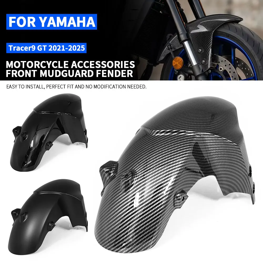 

Gloss Black Front Fender Mudguard Splash Guard For Yamaha Tracer9 GT 2021-2025 Front Wheel Replacement Part