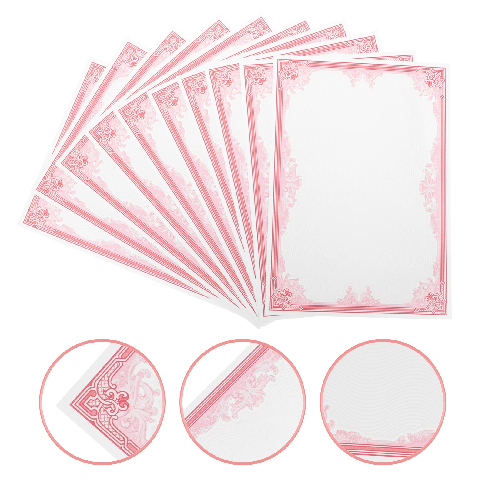 

10 Sheets Blank Certificate Paper Diploma Inner Paper Printable Award Certificate for Graduation Employee Recognition School