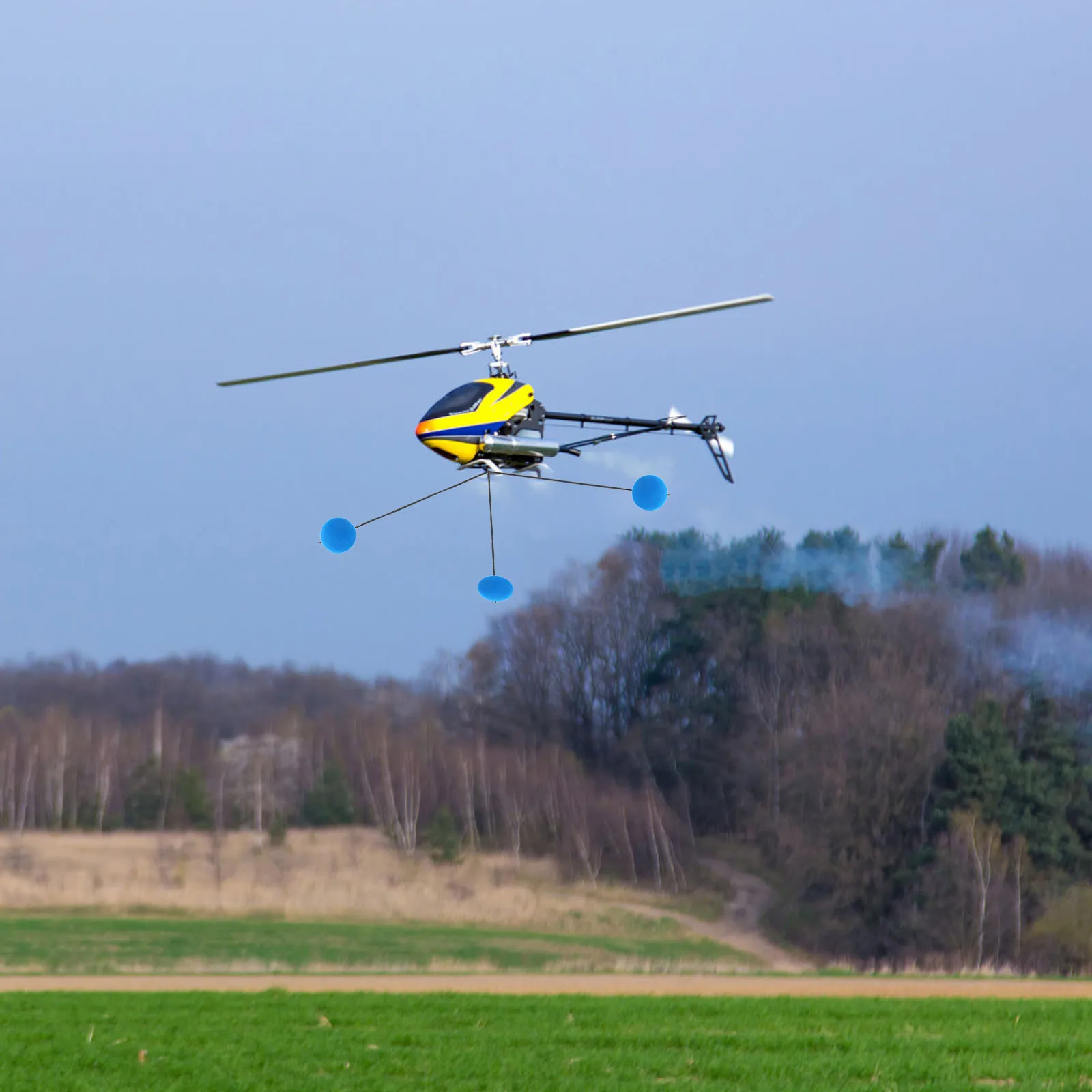 

3 set 3 Sets Blue Frame Sponge Ball Training Gear For Rc Airplane Helicopter Kids Flying Polystyrene Balls Landing Equipment