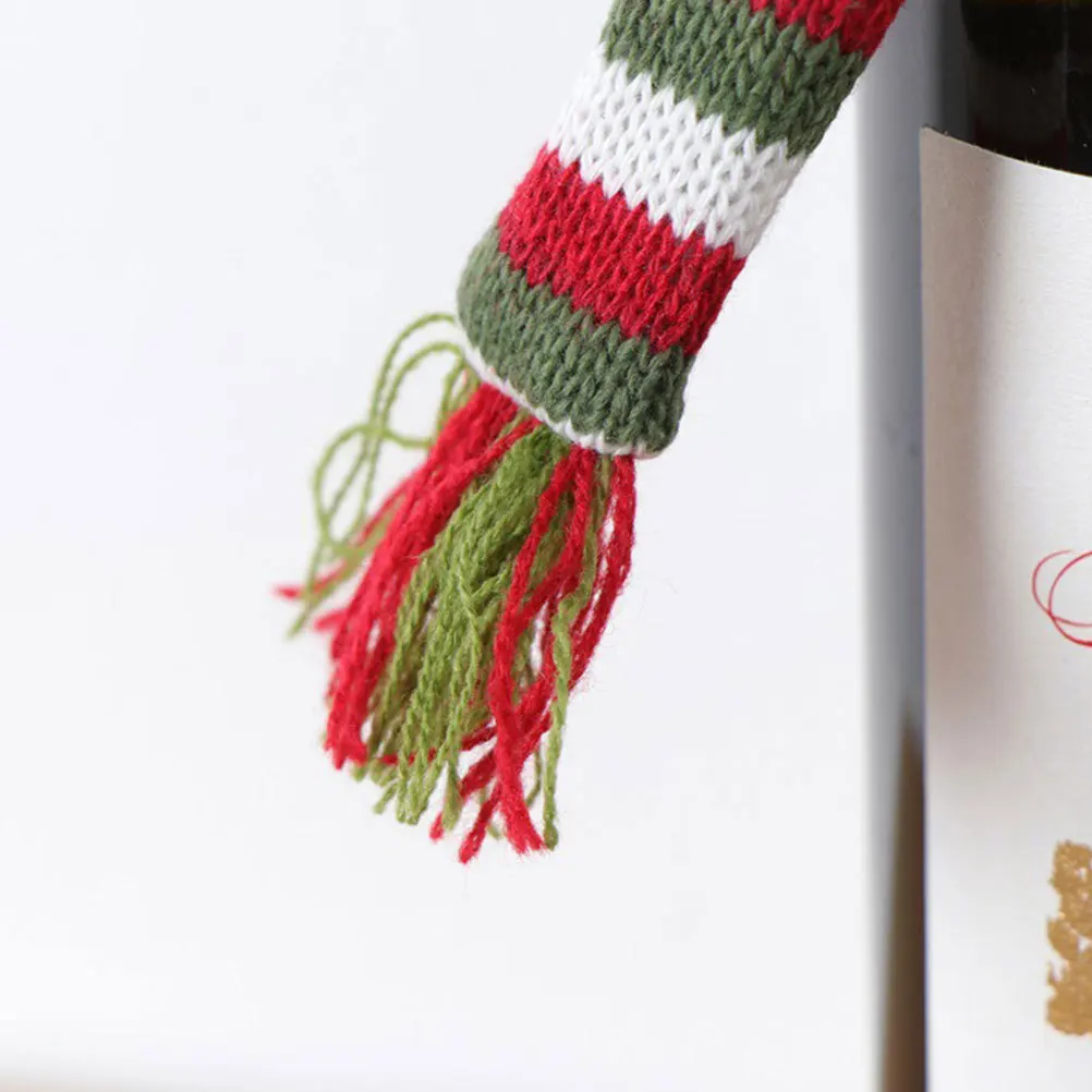 

2Pcs Red Xmas Wine Bottle Cover Reusable Cloth Protector Christmas Home Party Decoration Wine Bag Christmas Bottle Decoration