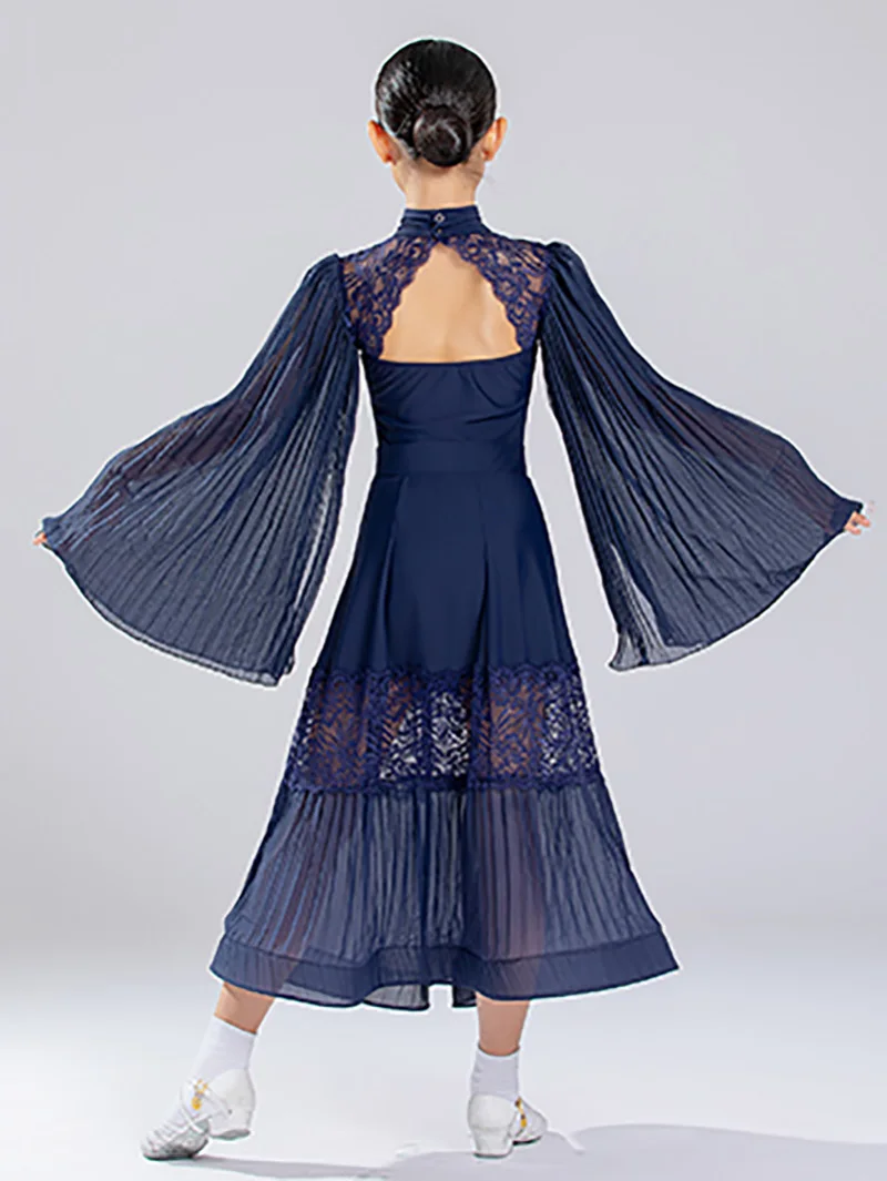 Kinderen Meisjes Moderne Dans Jurk Training Nationale Standaard Competitie Ballroom Prestaties Danskleding Beoordeling Grote Mesh Rok